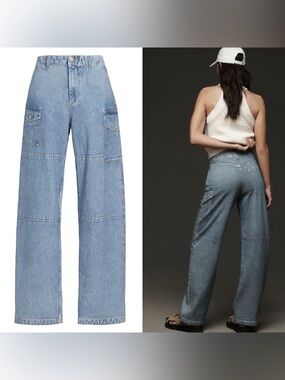 Rag & Bone Miramar Nora Wide-Leg Cargo Sweatpant Jeans Size 26